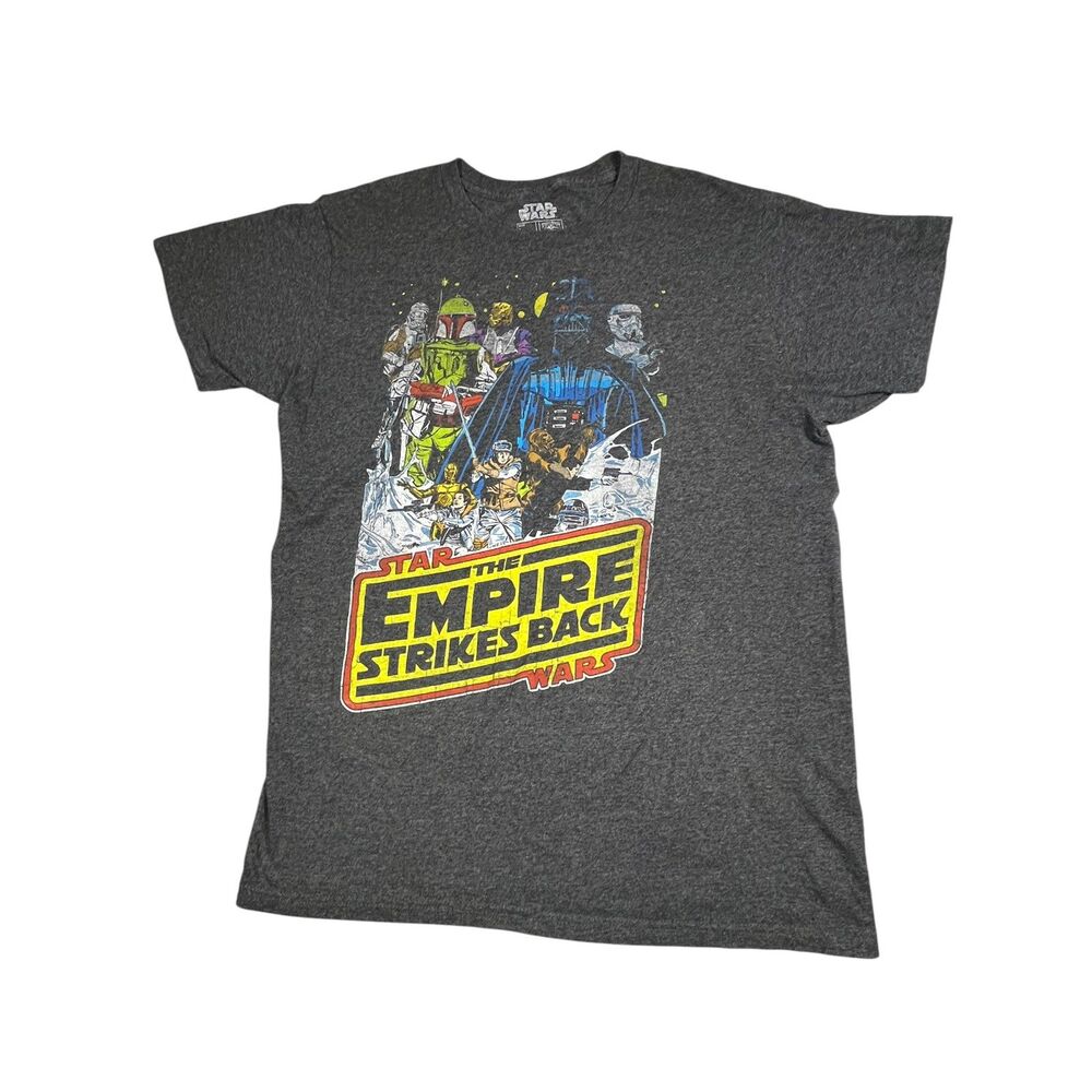 Fifth Sun Star Wars Empire Strikes Back Graphic T-Shirt Gray Adult Size L